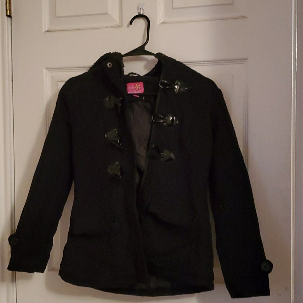 Girls black winter coat